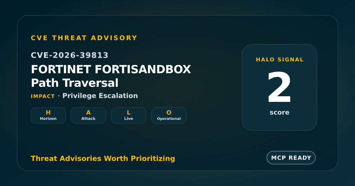 CVE-2026-39813: Fortinet Fortisandbox Path Traversal leading to ...
