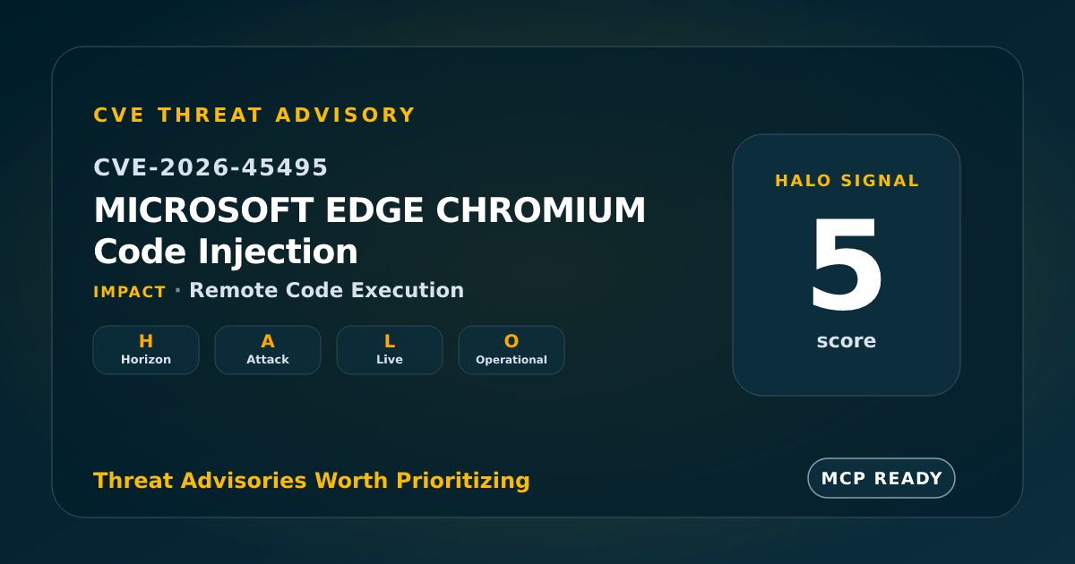 CVE-2026-45495: Microsoft Edge (Chromium-based) Remote Code Execution