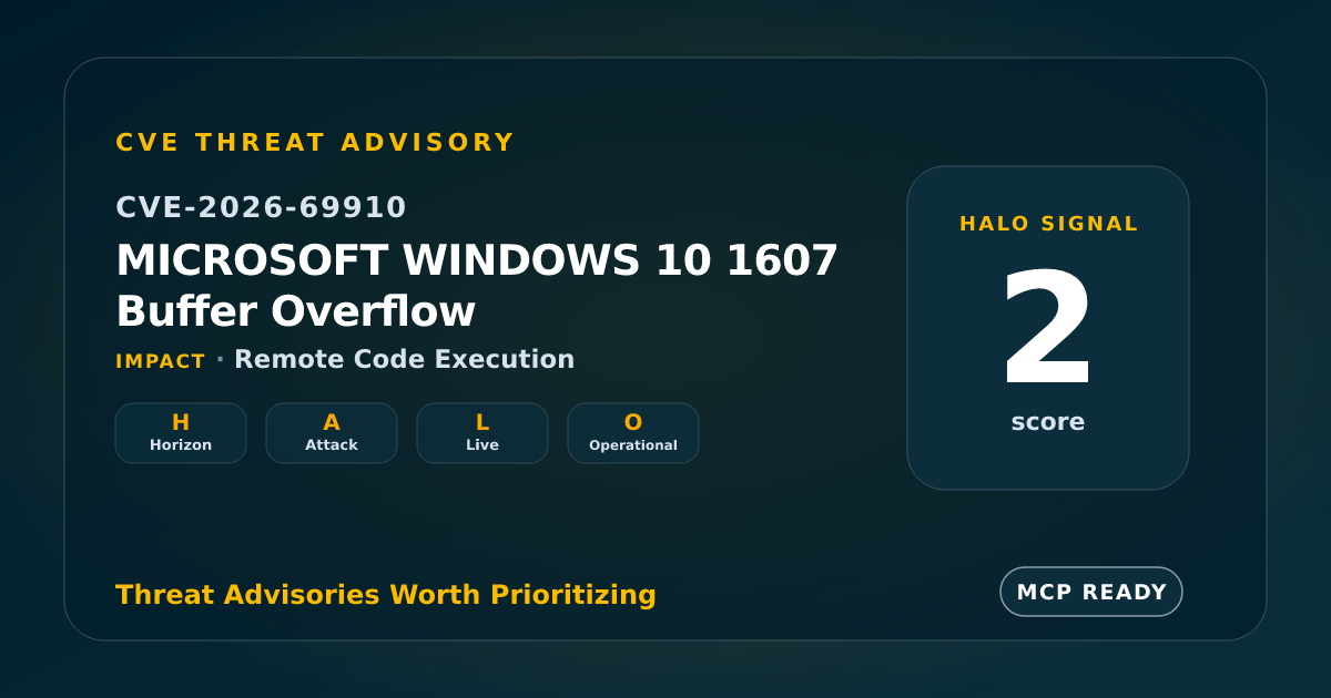 CVE-2026-69910: Windows Hyper-V Stack-based Buffer Overflow leading to ...